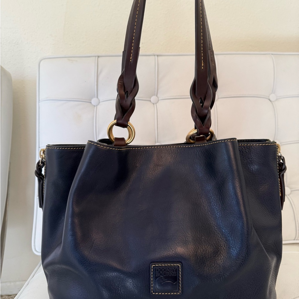 Dooney & Bourke Navy Leather Shoulder Bag